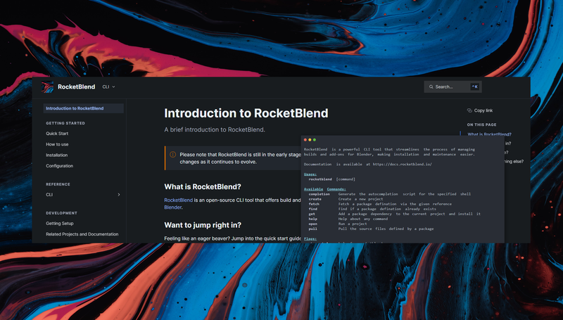 Screenshot of rocketblend.