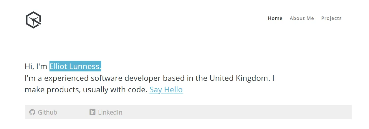 Jekyll Portfolio Hero Screenshot