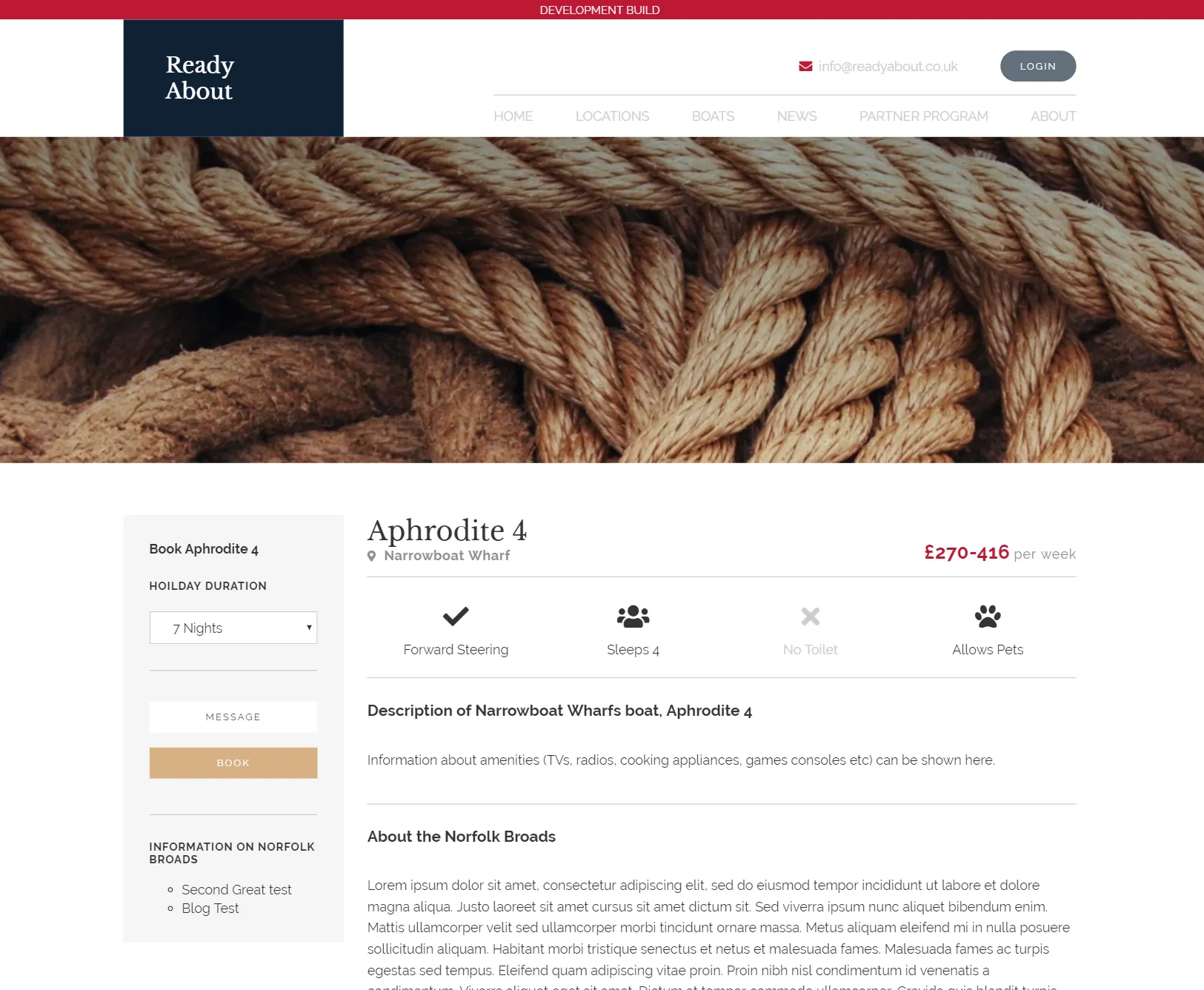 ReadyAbout screenshot of listing page