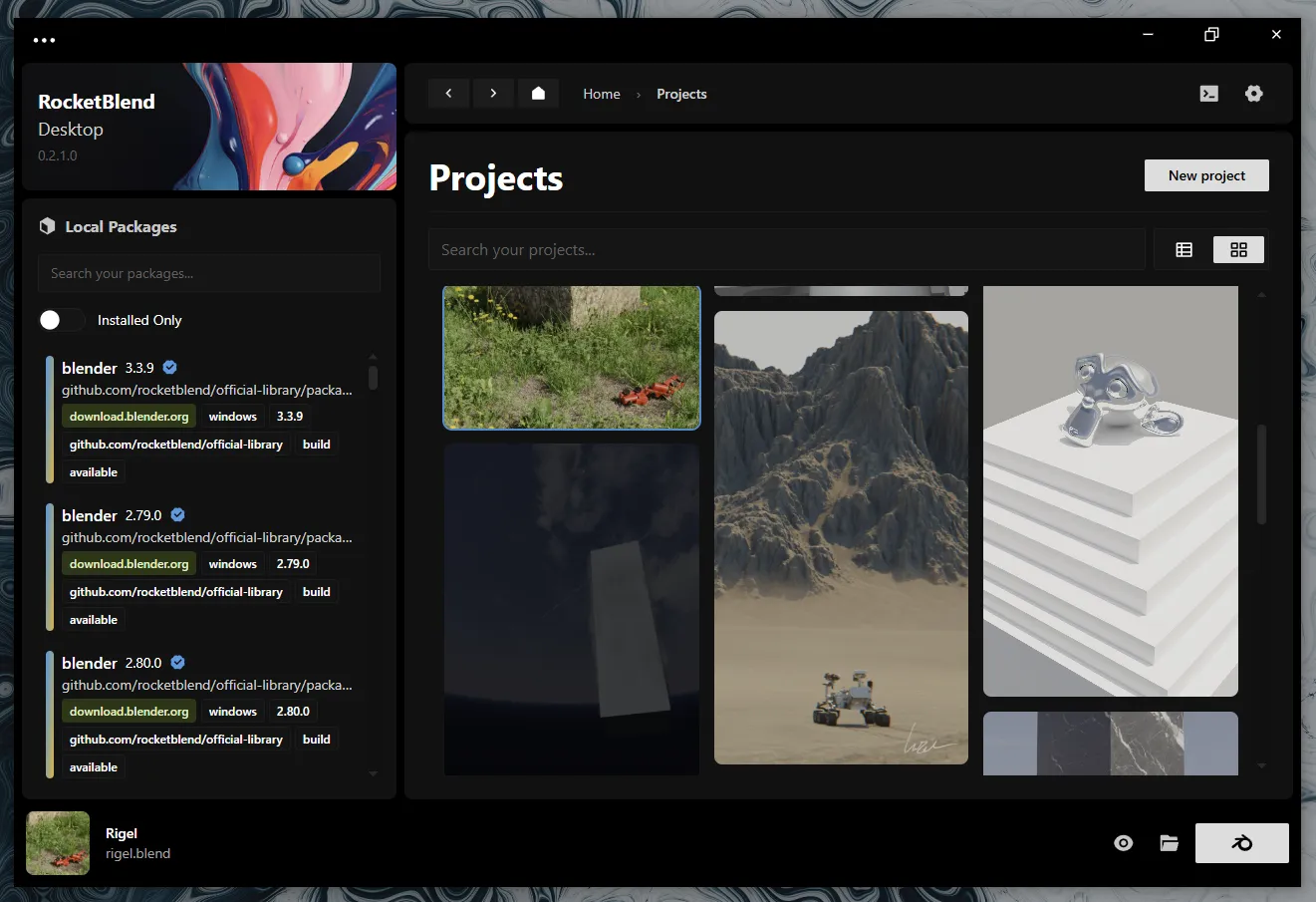 RocketBlend Hero Screenshot