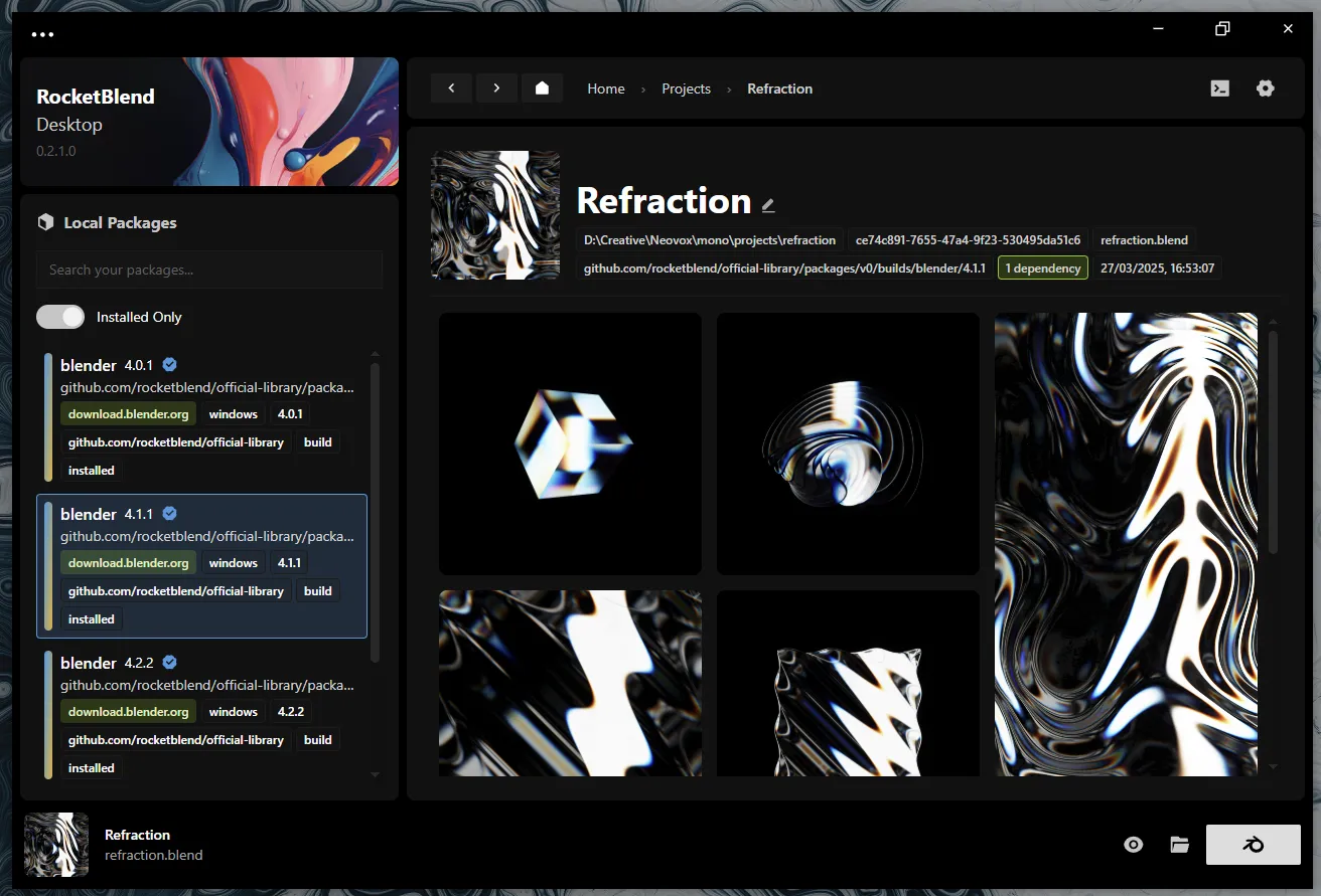 Rocketblend Desktop Project